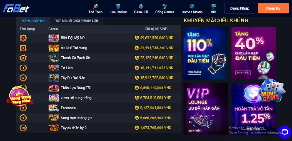 Khuyến mãi nạp đầu bắn cá 97win5